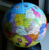 Globe of Ukraine